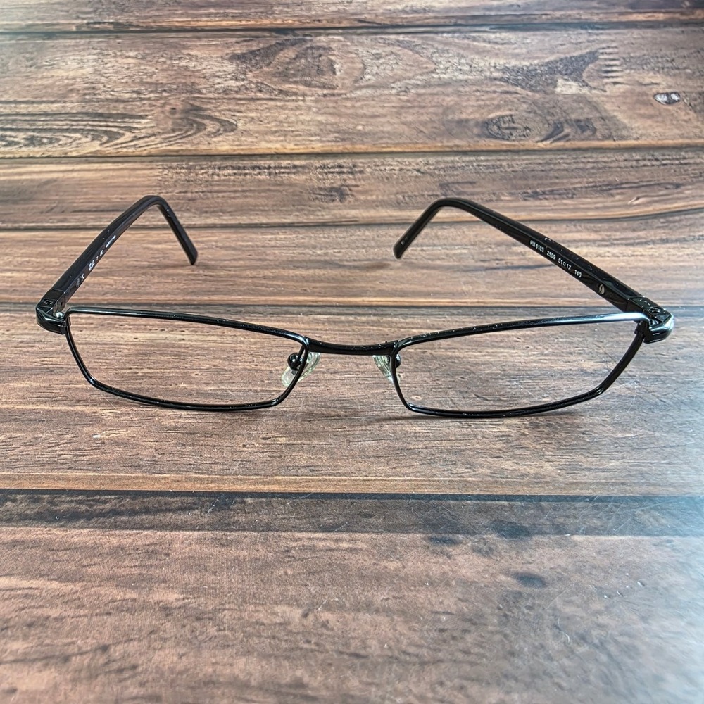 Ray-Ban Black Semi-Rimless Rectangle Glasses